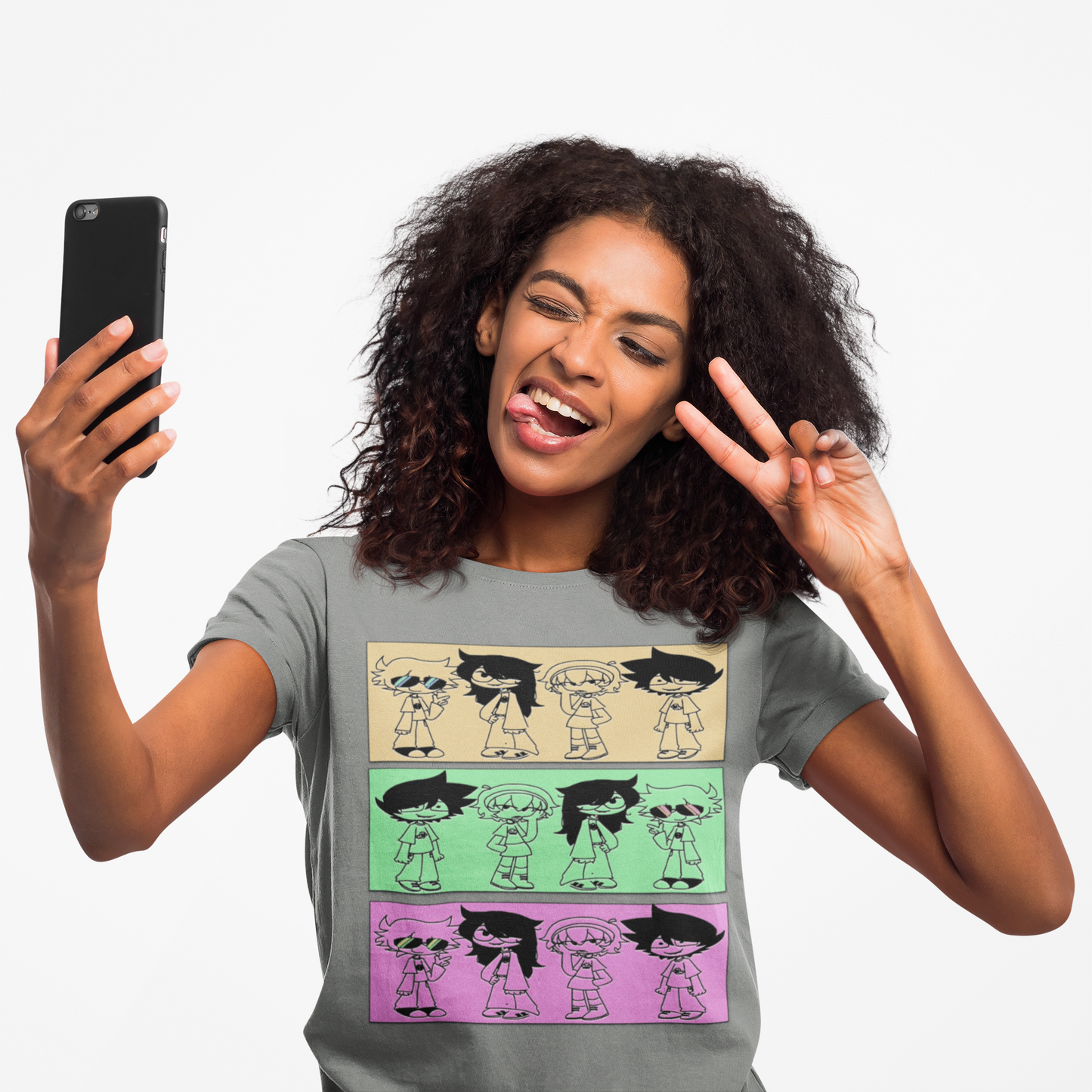 Camiseta unisex con personajes de tiras cómicas en varios colores Bella Canvas 3001
