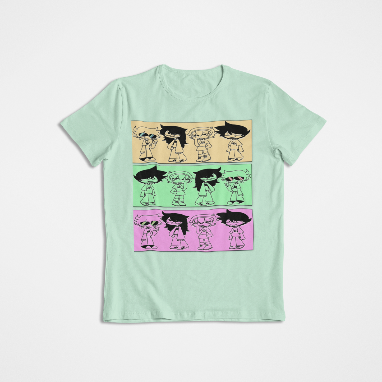 Camiseta unisex con personajes de tiras cómicas en varios colores Bella Canvas 3001