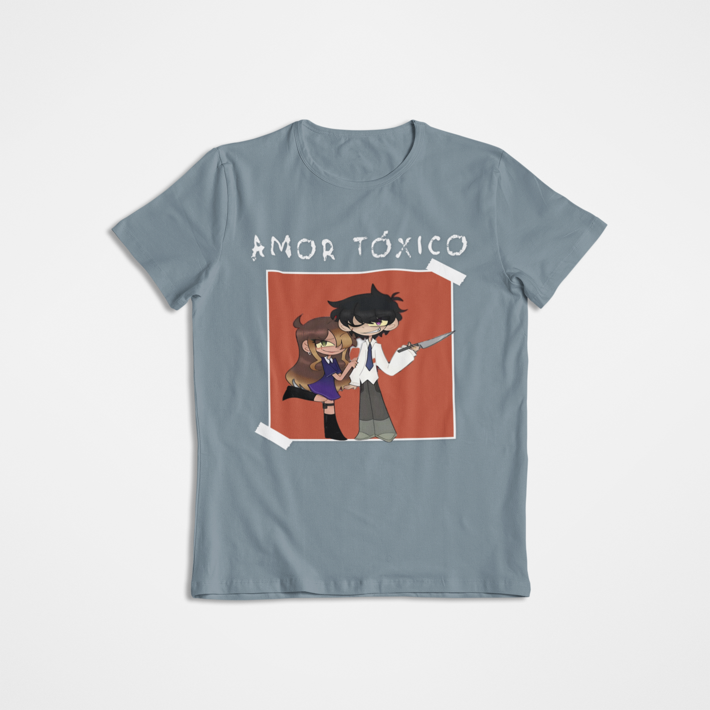 Sharky Collection: ‘Amor Tóxico’ – Tarah & Vincent Bella+Canvas Tee