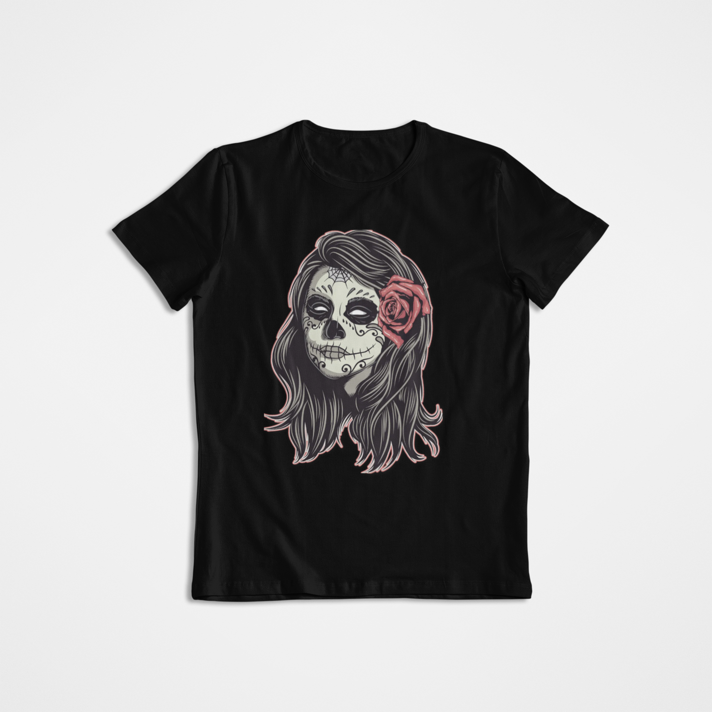 La Catrina – Crimson Bloom Tee