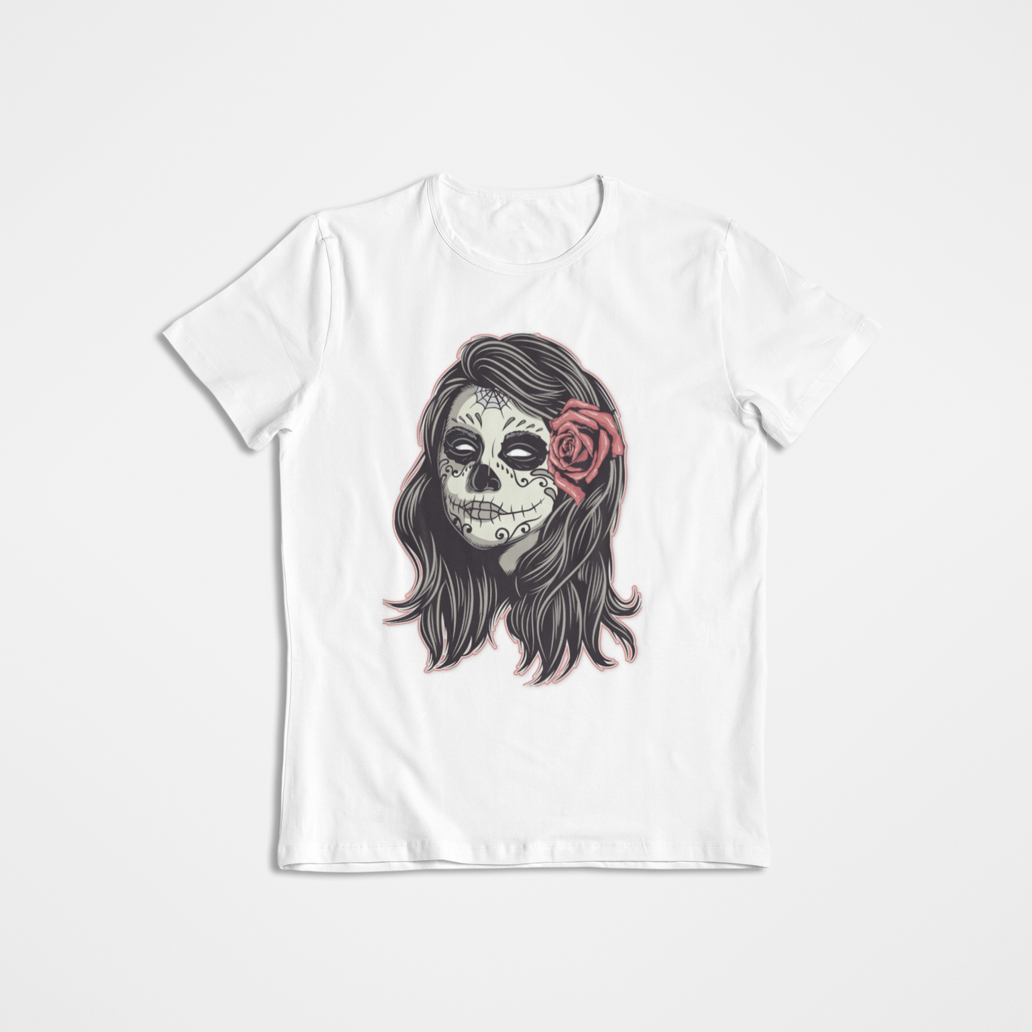 La Catrina – Crimson Bloom Tee