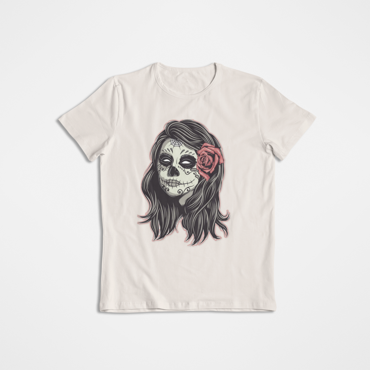 La Catrina – Crimson Bloom Tee