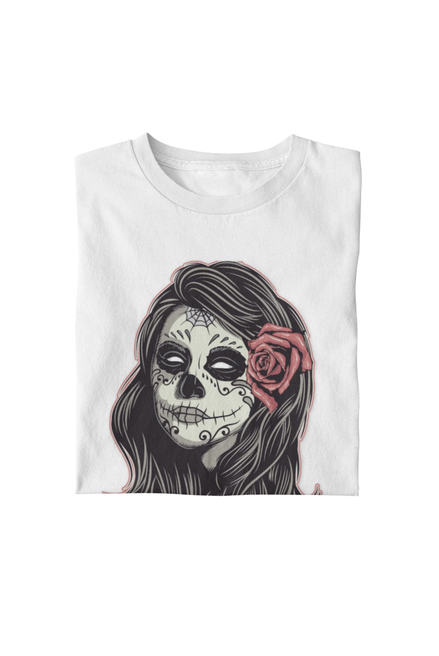 La Catrina – Crimson Bloom Tee