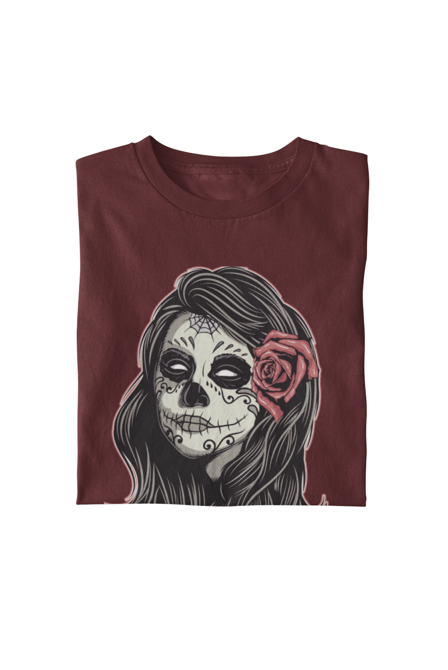 La Catrina – Crimson Bloom Tee