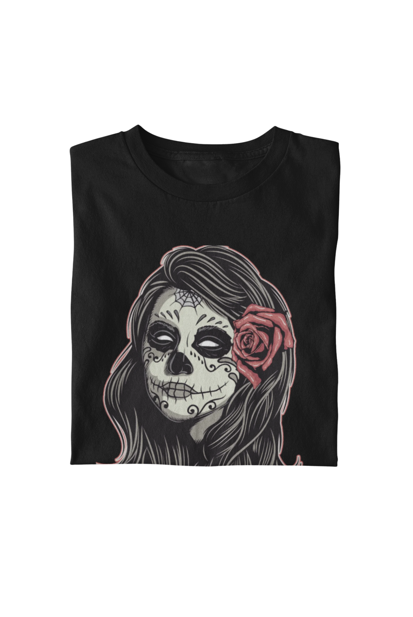 La Catrina – Crimson Bloom Tee