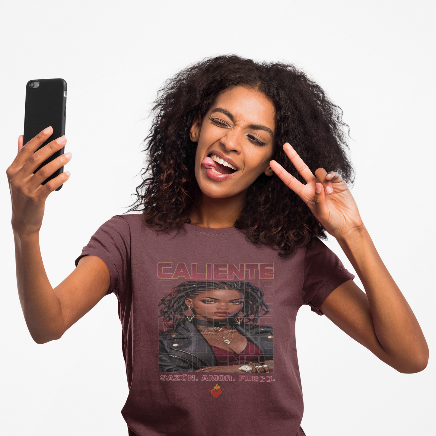 🔥 Sazón — Caliente Bordeaux Tee