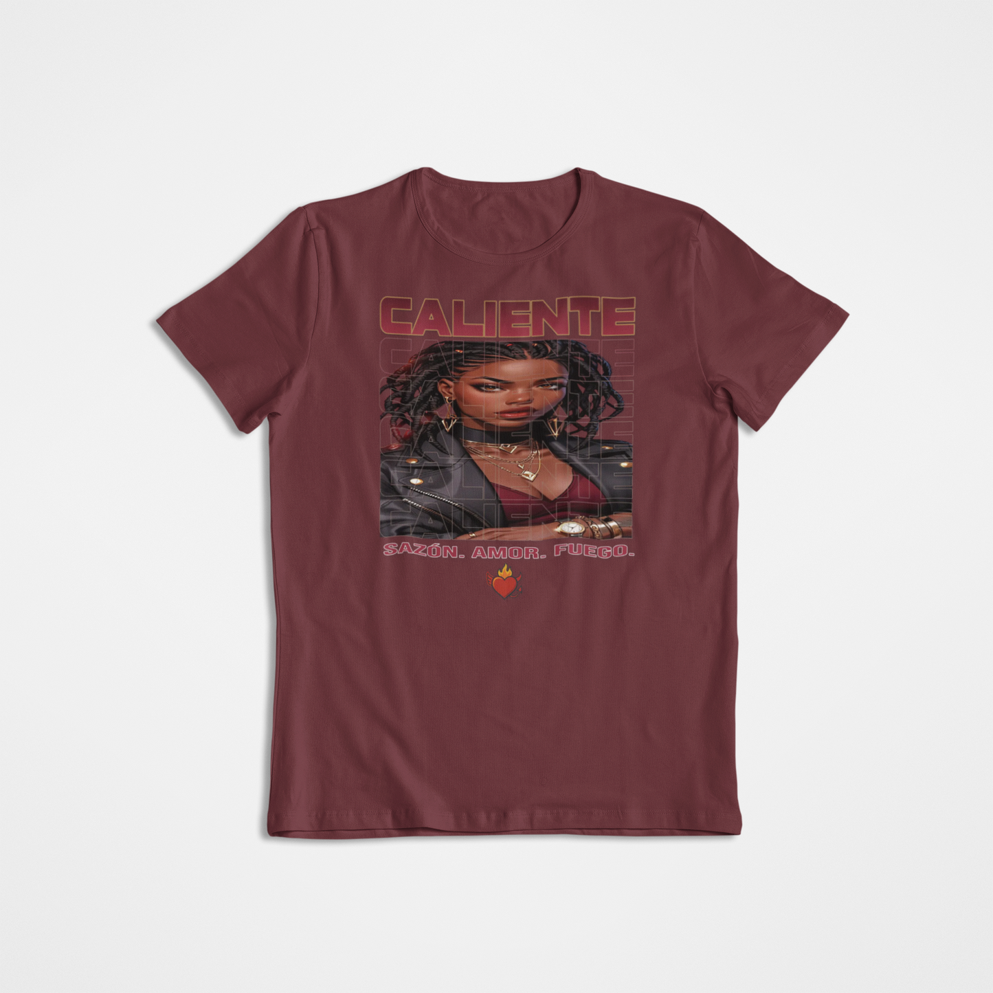 🔥 Sazón — Caliente Bordeaux Tee