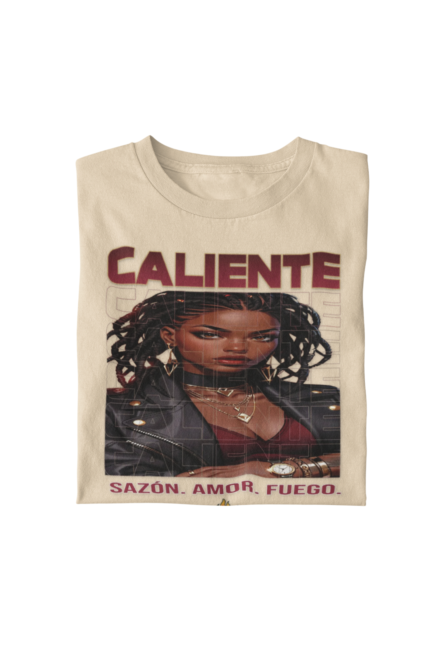🔥 Sazón — Caliente Bordeaux Tee