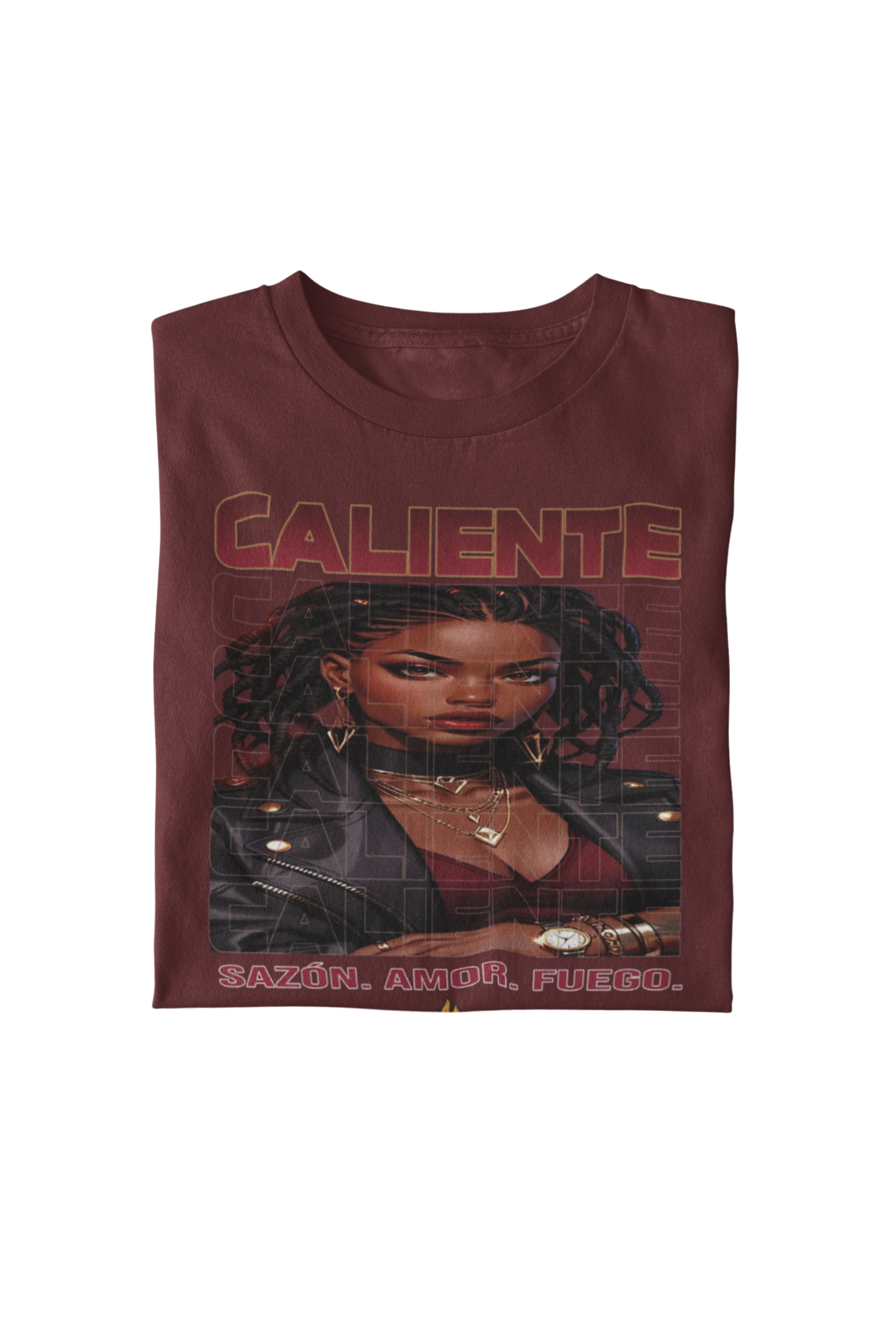 🔥 Sazón — Caliente Bordeaux Tee