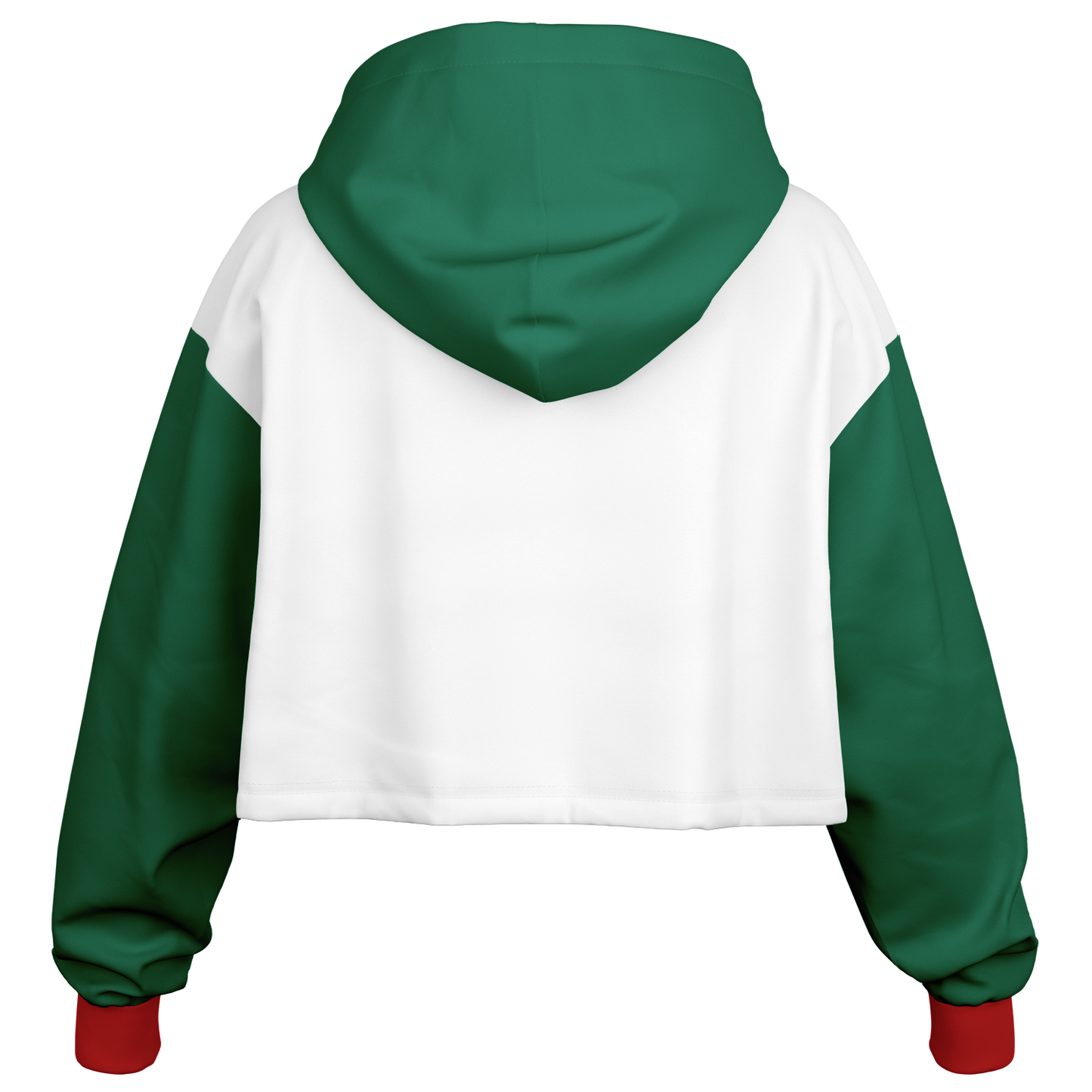 🇲🇽 It’s In My DNA – Mexico Cropped Hoodie (White/Green/Red)