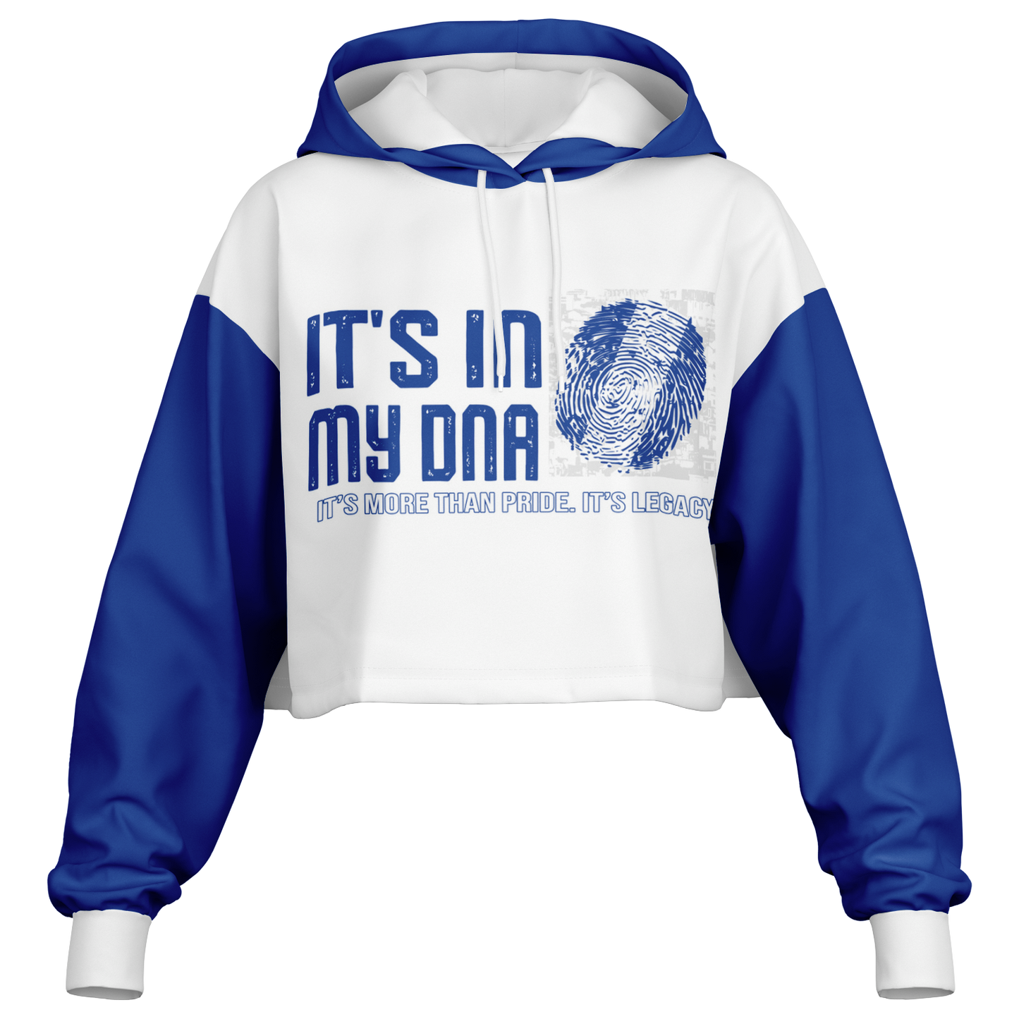 đź‡đź‡ł It's In My DNA – Honduras Cropped Hoodie (White/Blue)