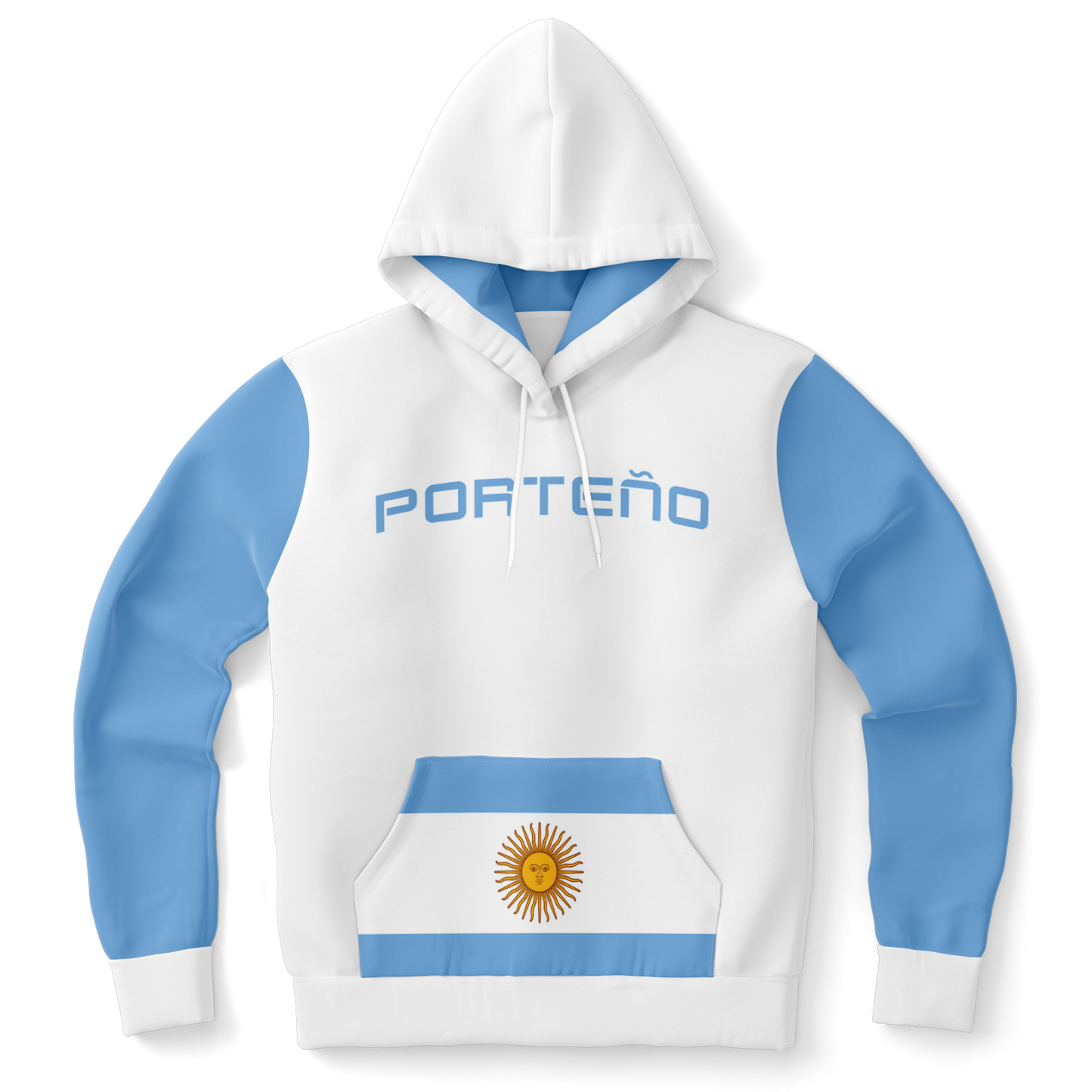 🇦🇷 Latino Roots Hoodie – Porteño (White)