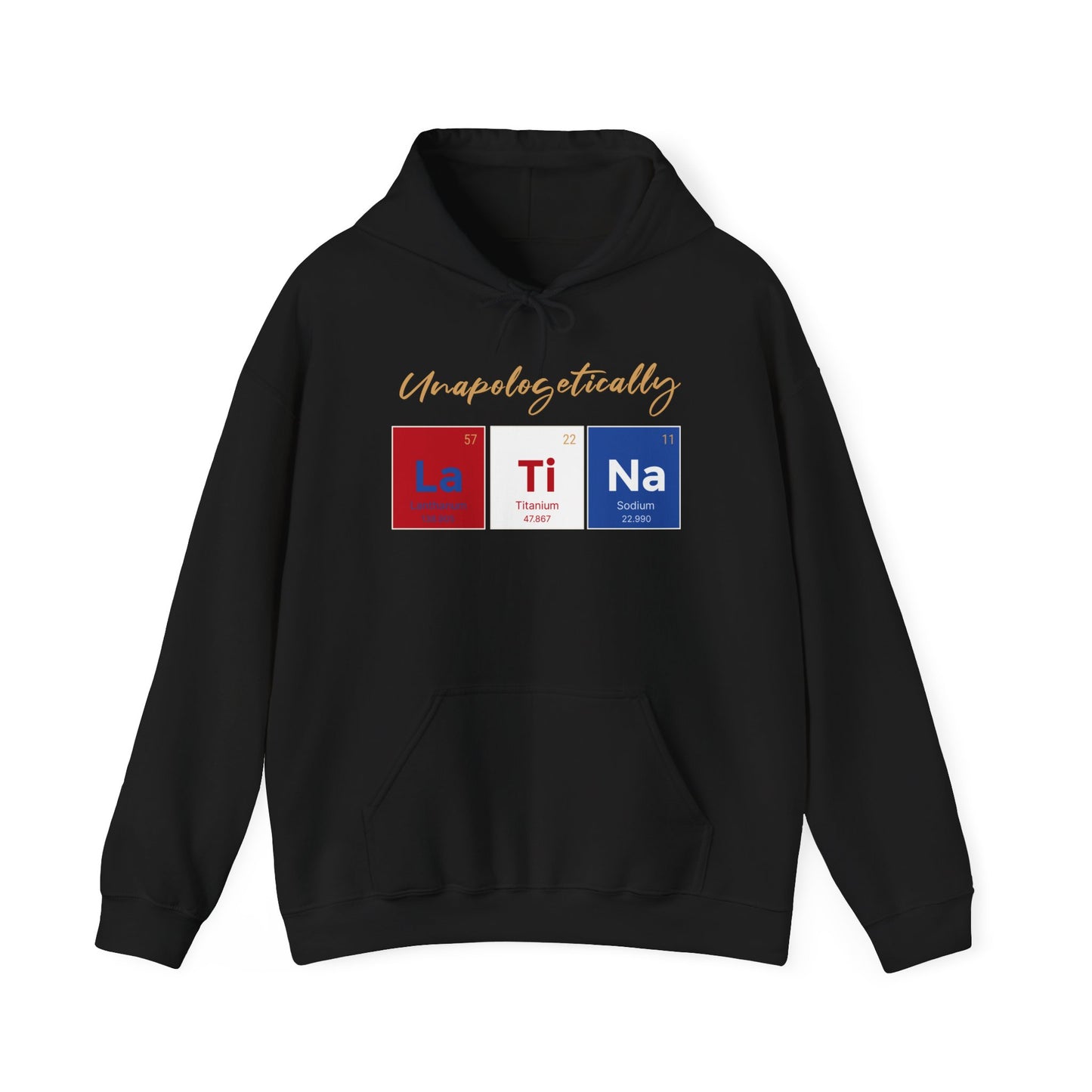 Unapologetically Latina™ – Puerto Rico Periodic Table Hoodie