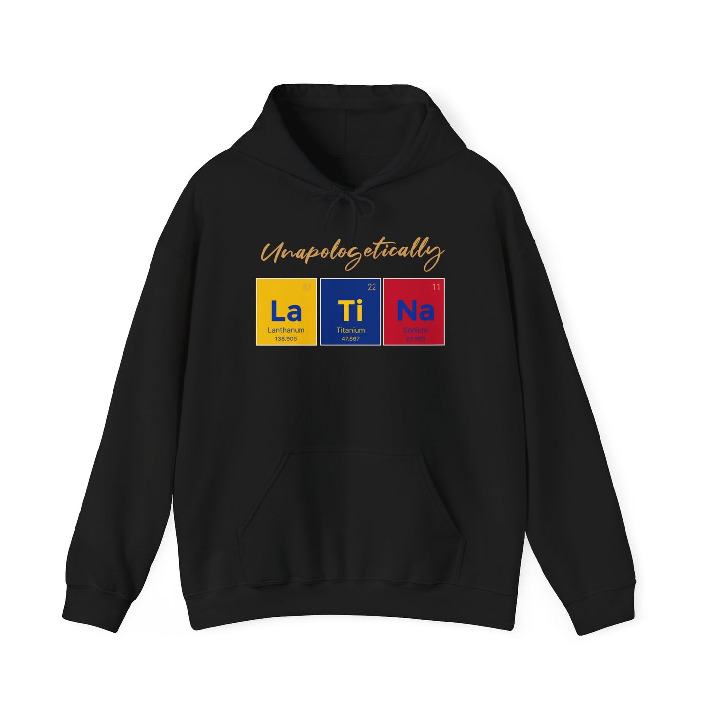 Unapologetically Latina™ – Colombia Periodic Table Hoodie