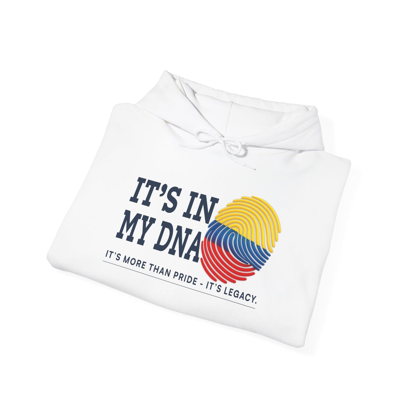 It’s In My DNA™ – Colombian Heritage Fingerprint Pullover Hoodie