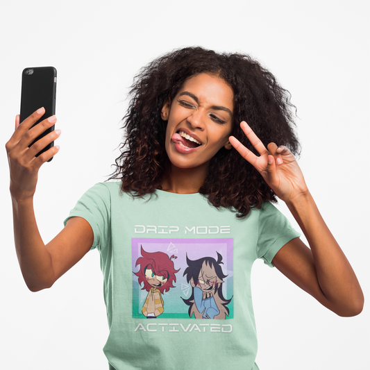 Sharky Collection: ‘Drip Mode Activated’ – Ann & Wendy Bella+Canvas Tee