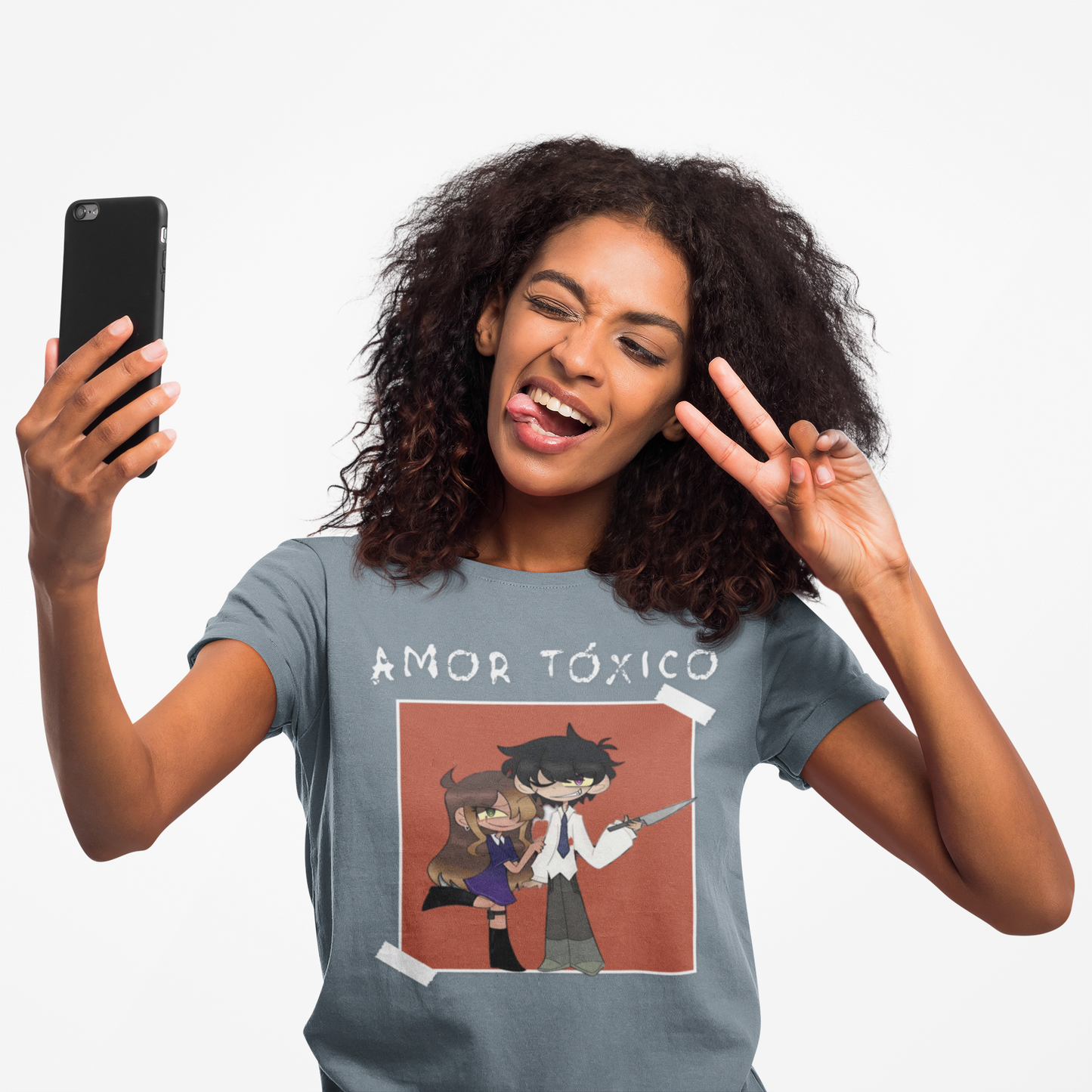 Sharky Collection: ‘Amor Tóxico’ – Tarah & Vincent Bella+Canvas Tee