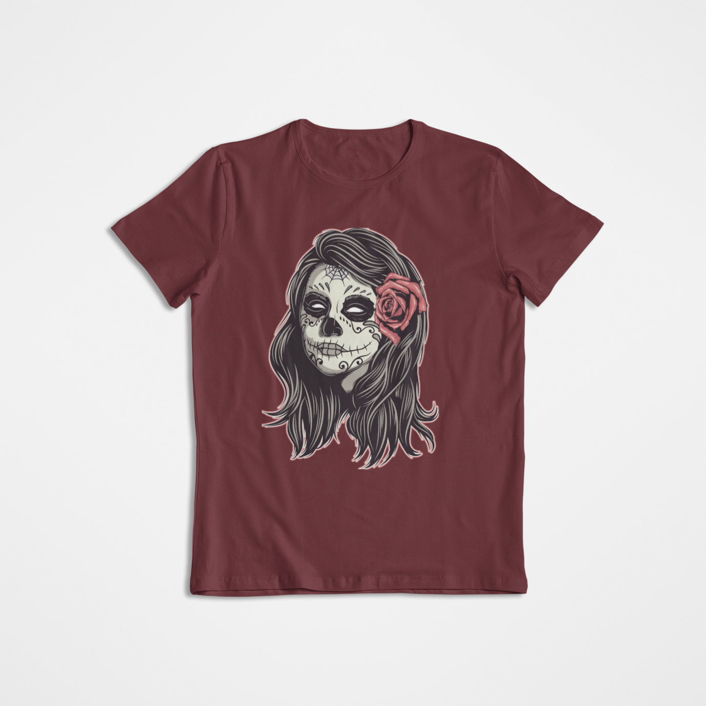 La Catrina – Crimson Bloom Tee