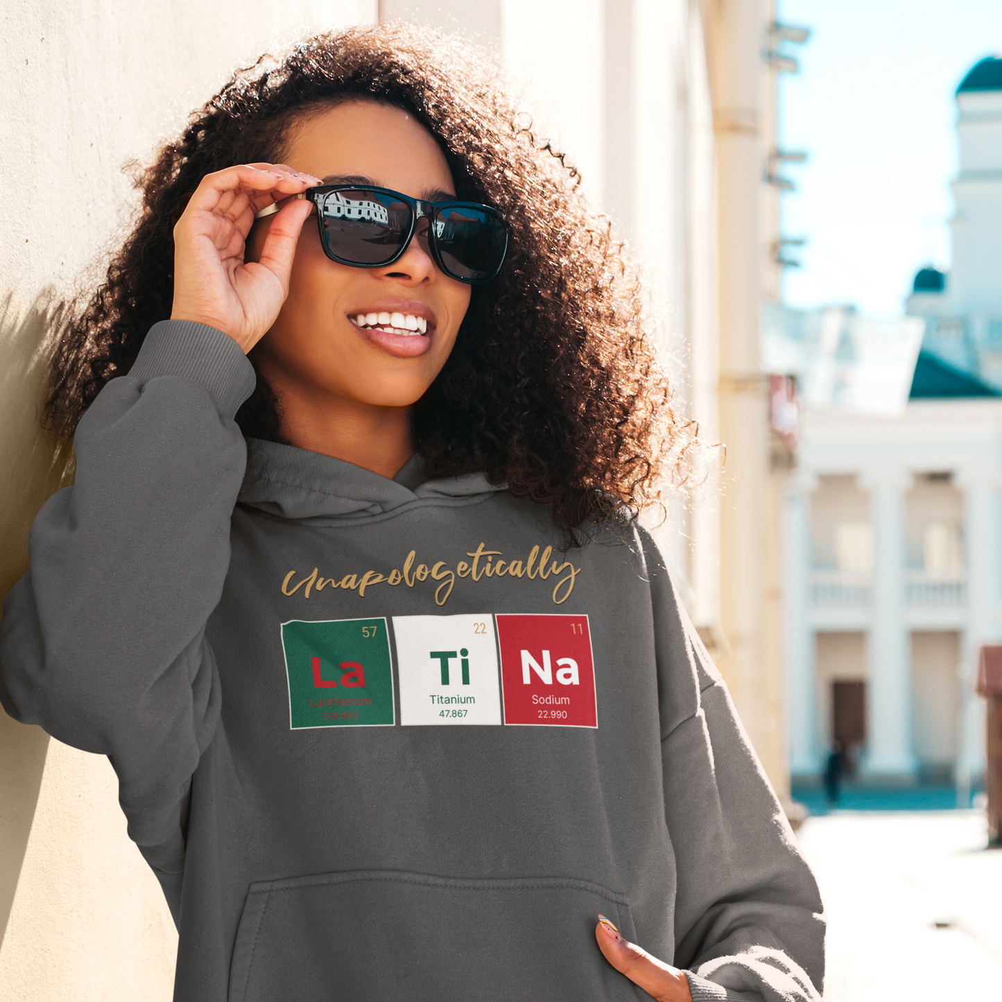 Unapologetically Latina™ – Mexico Periodic Table Hoodie