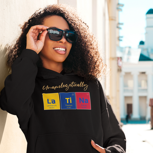 Unapologetically Latina™ – Colombia Periodic Table Hoodie