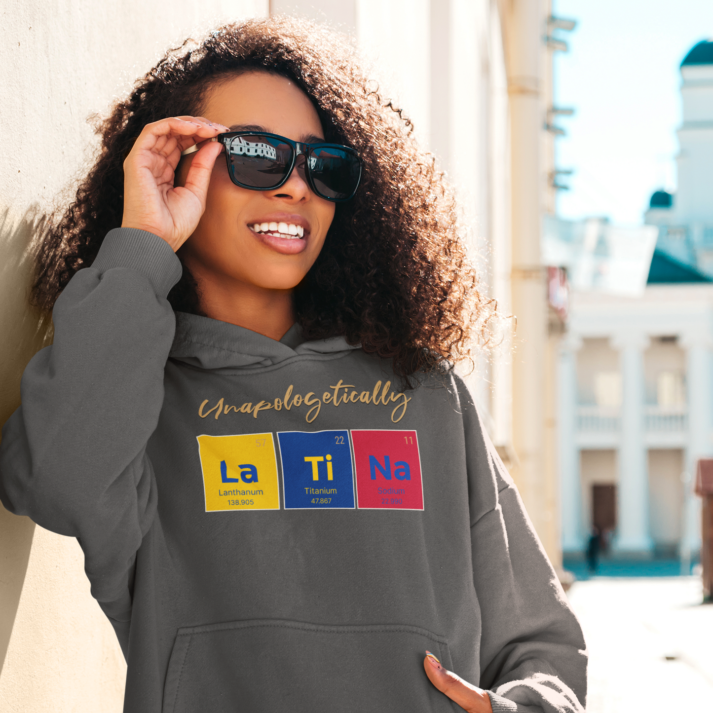 Unapologetically Latina™ – Colombia Periodic Table Hoodie