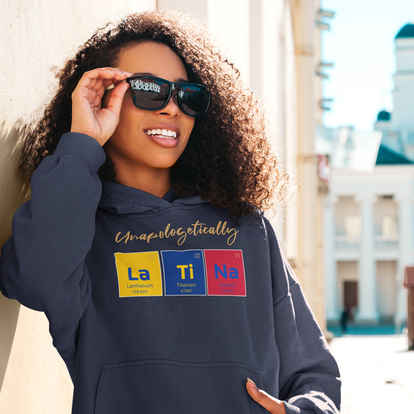Unapologetically Latina™ – Colombia Periodic Table Hoodie