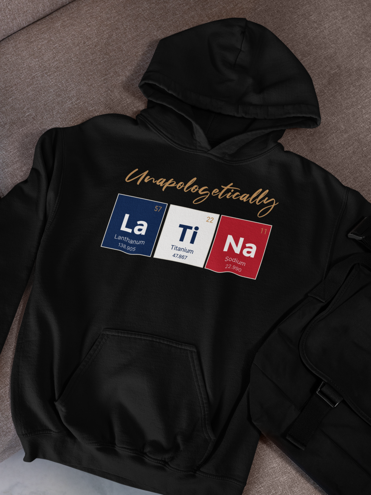 Unapologetically Latina™ – Puerto Rico Periodic Table Hoodie