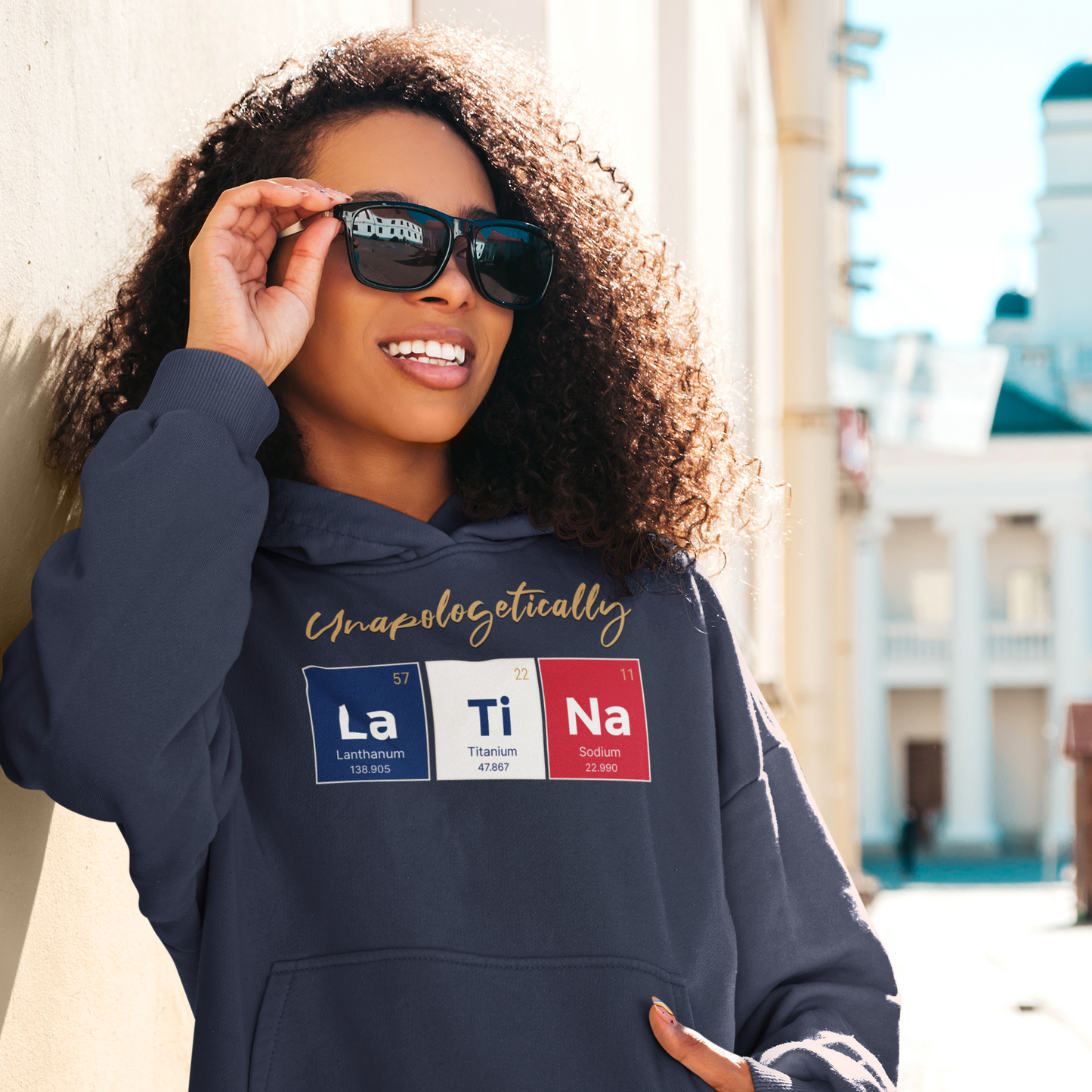 Unapologetically Latina™ – Puerto Rico Periodic Table Hoodie
