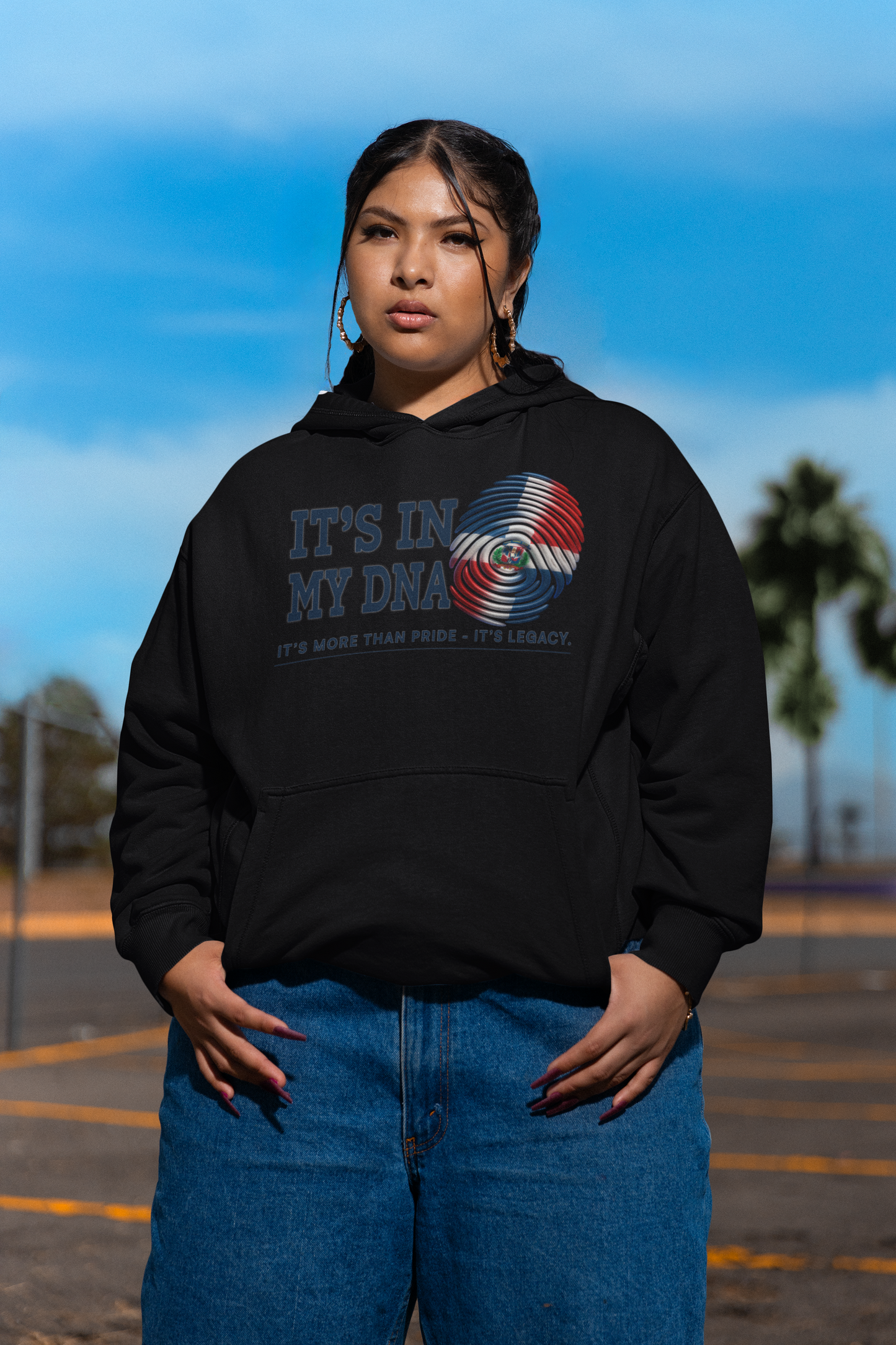 It’s In My DNA™ – Dominican Republic Heritage Fingerprint Hoodie