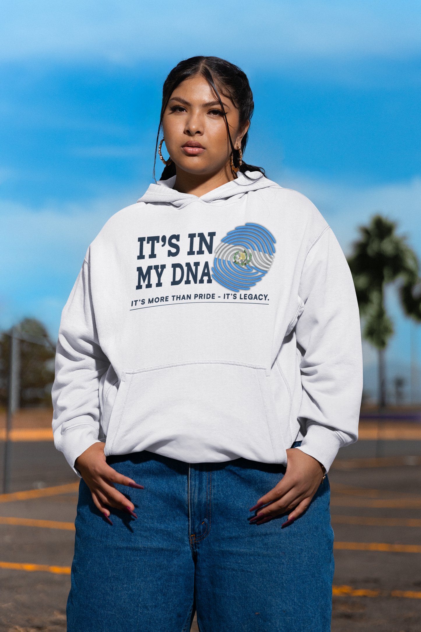 It’s In My DNA™ – Guatemala Cultural Heritage Fingerprint Pullover Hoodie