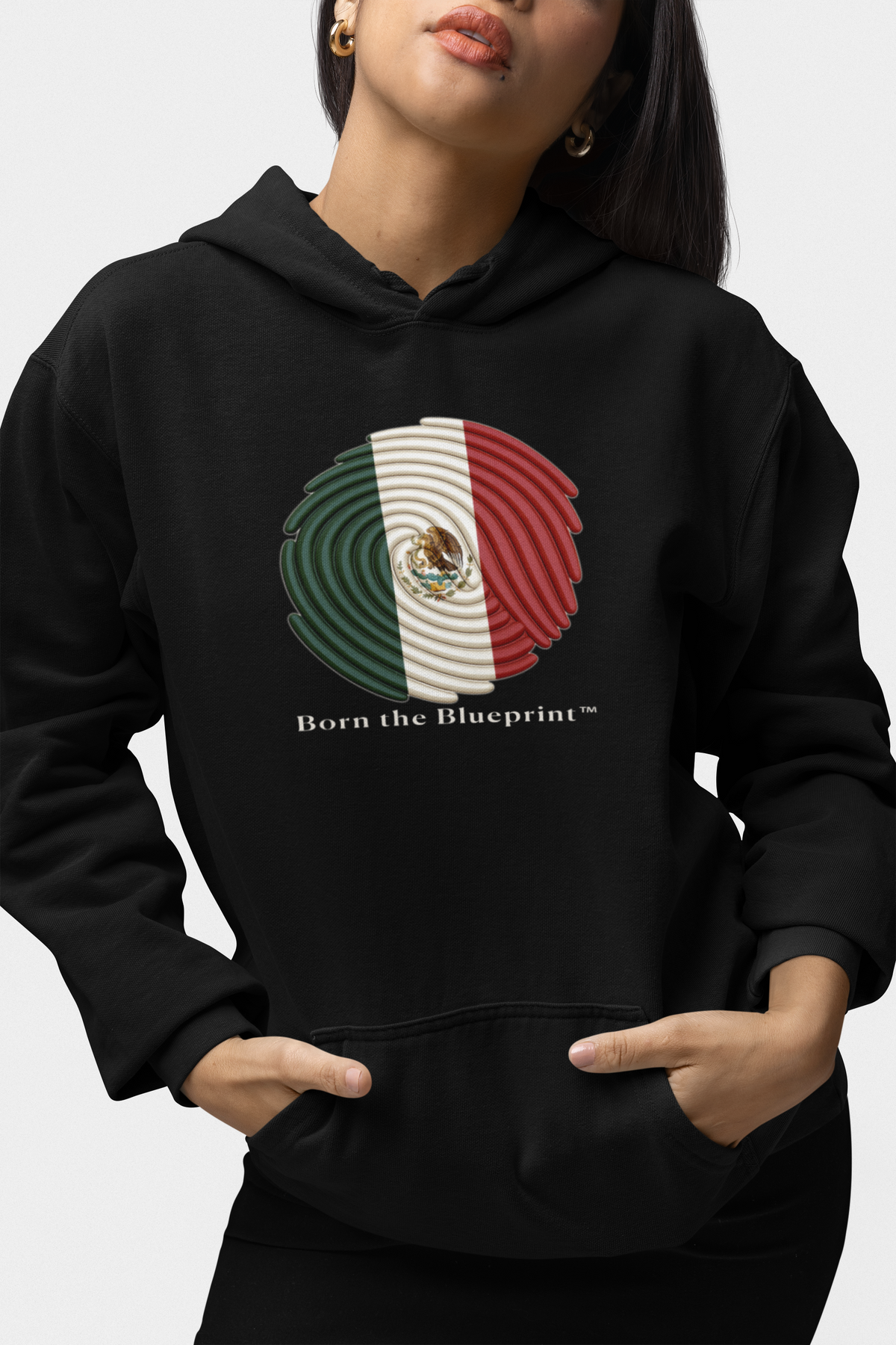 🌀 Born the Blueprint™ – Mexico Heritage Hoodie