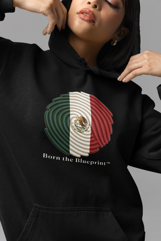 🌀 Born the Blueprint™ – Mexico Heritage Hoodie