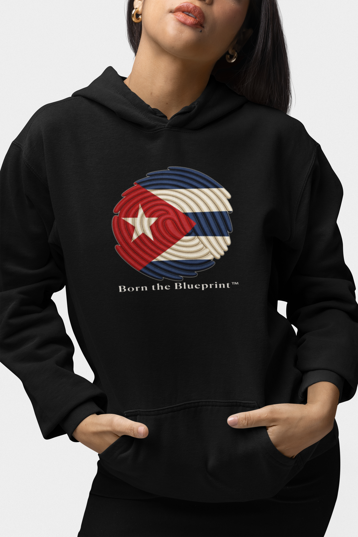 🌀 Born the Blueprint™ – Cuba Heritage Hoodie