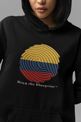 🌀 Born the Blueprint™ – Colombia Heritage Hoodie
