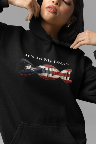 🧬 It’s In My DNA™ – Puerto Rican Heritage Helix Pullover Hoodie