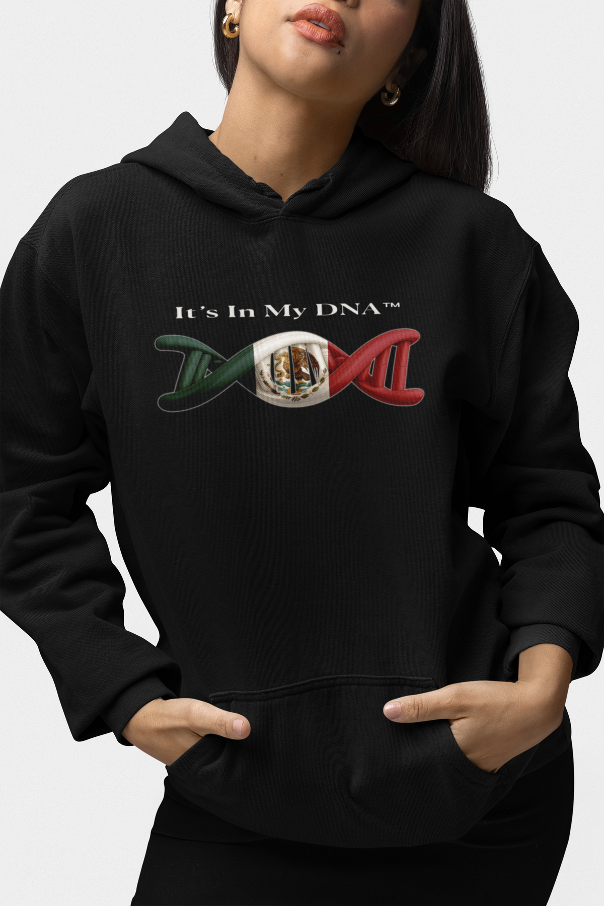 🧬 It’s In My DNA™ – Mexican Heritage Helix Hoodie