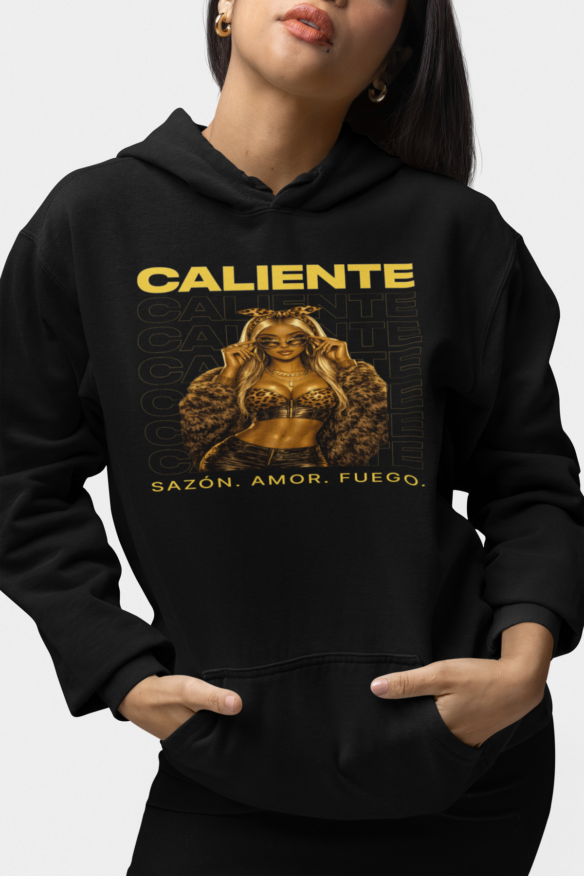 🌶️ Sazón™ – Caliente Reina Portrait Hoodie
