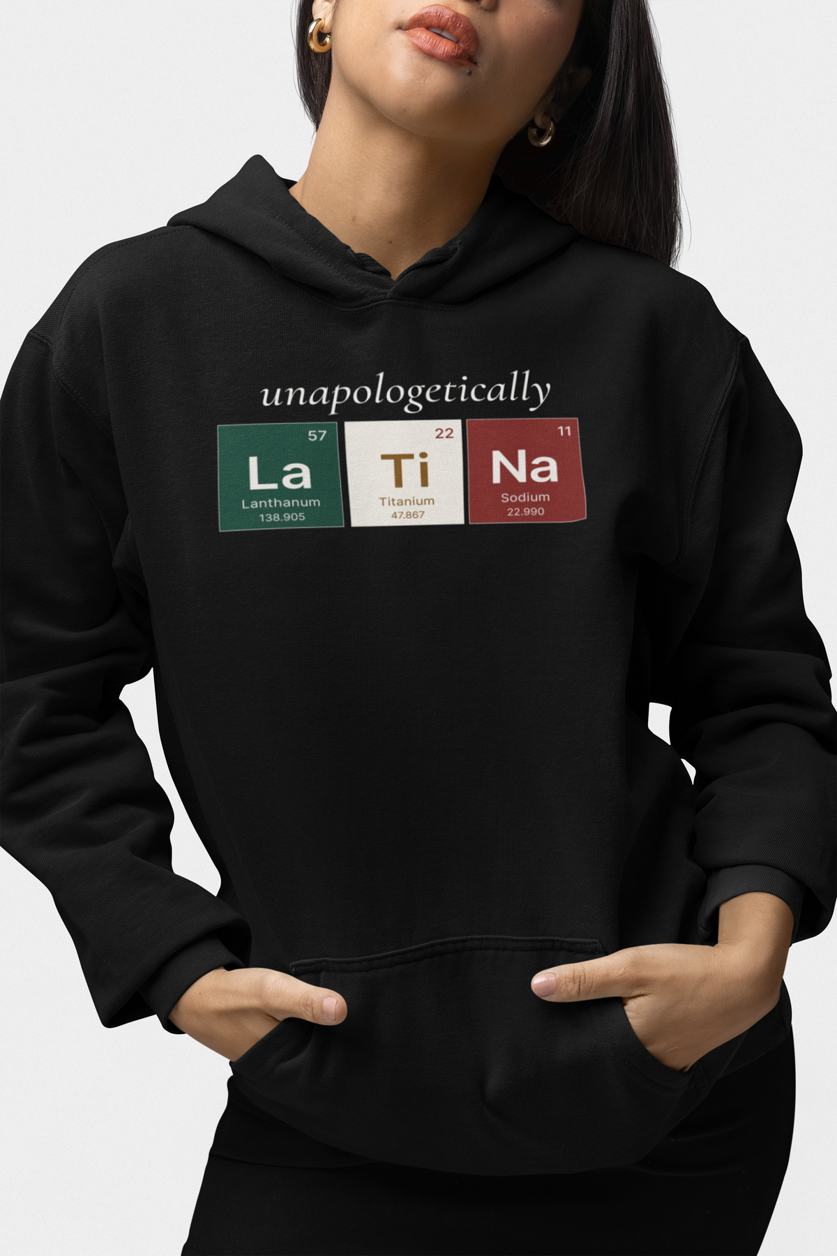 🔬 Unapologetically Latina™ – Mexico Elemental Pullover Hoodie