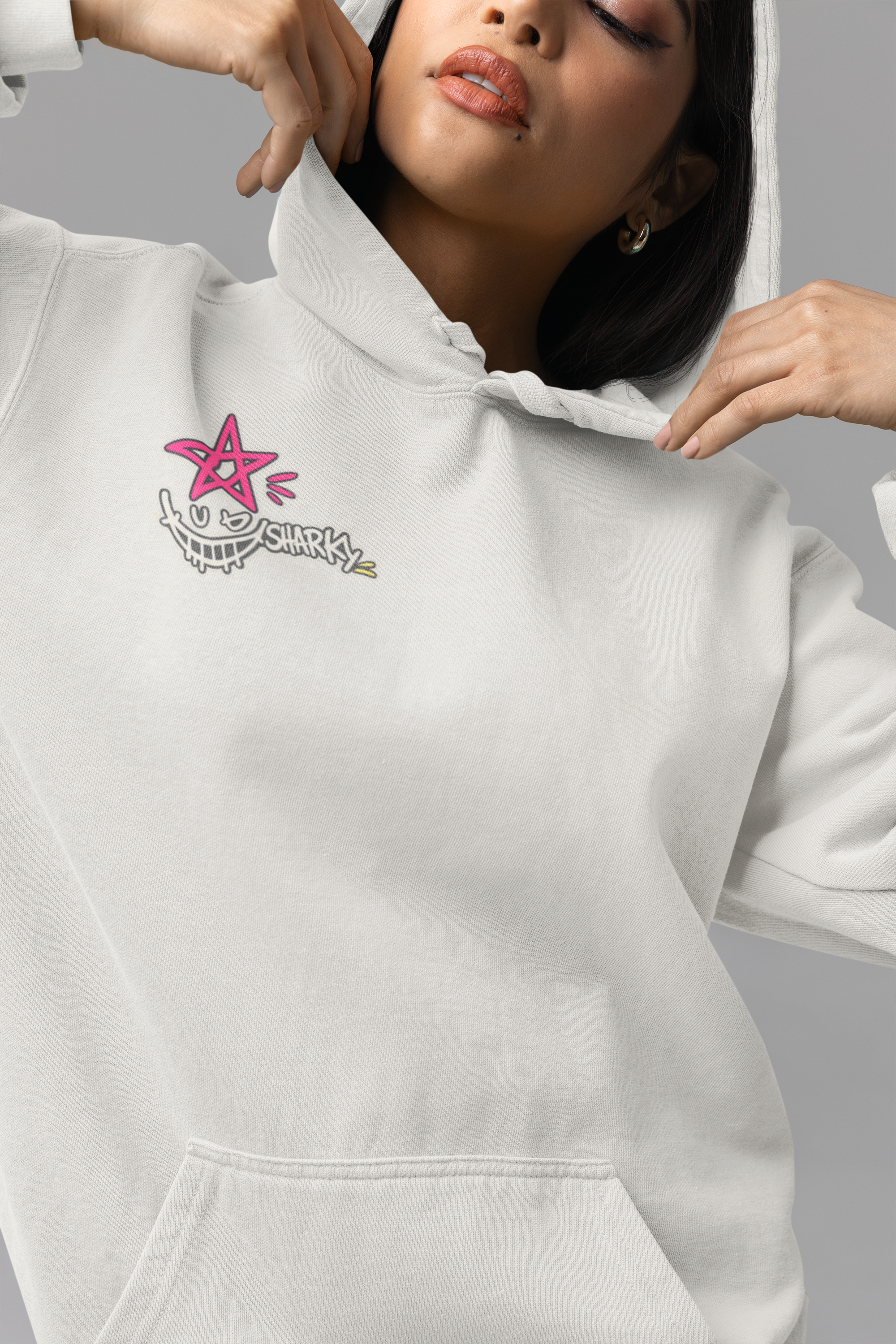 🦈 Sharky Originals™ – Meet The Cast Chaos Hoodie Kat, Wolfe, Leo & Rian Anime Streetwear Pullover
