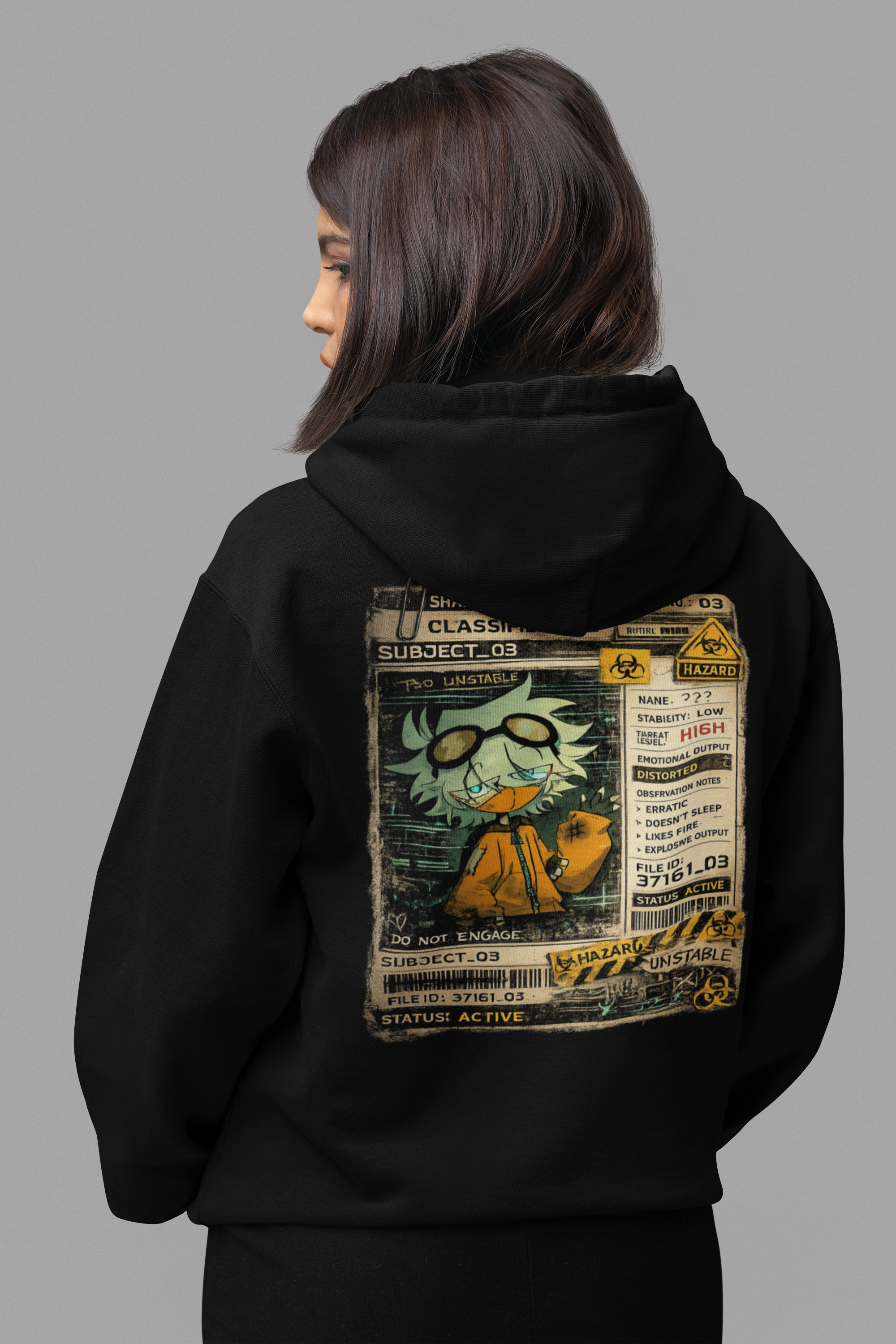 🦈 Sharky Originals™ – Subject_03 Classified File Hoodie