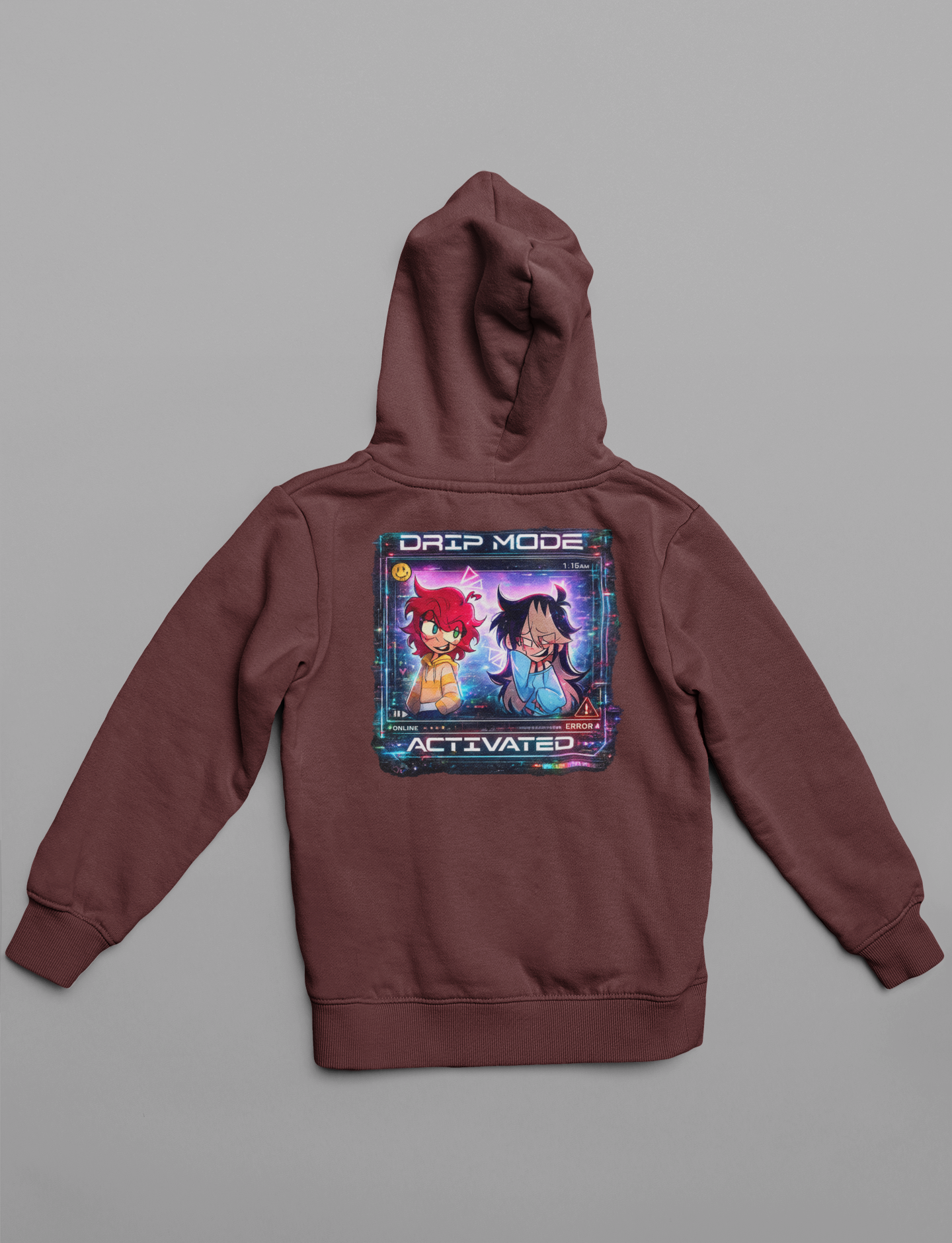 🦈 Sharky Originals™ – “Drip Mode Activated” Cyber Anime Hoodie