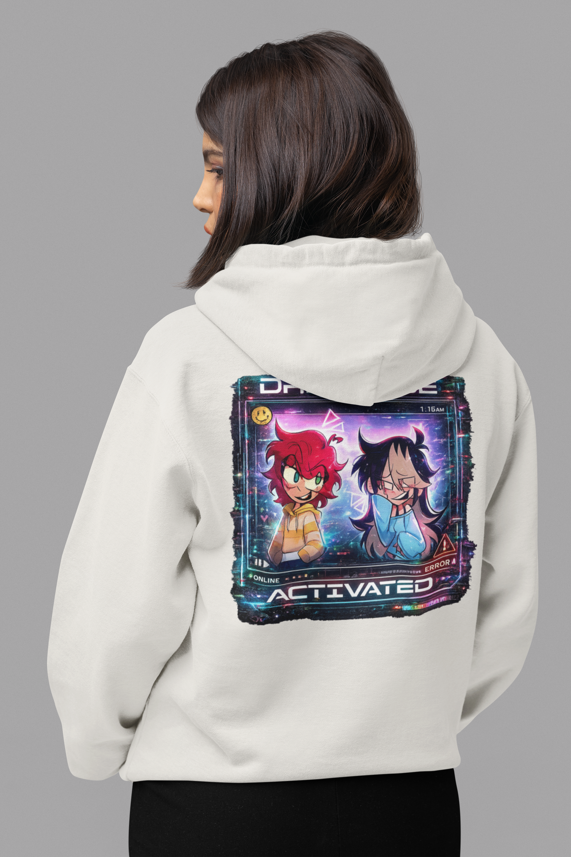 🦈 Sharky Originals™ – “Drip Mode Activated” Cyber Anime Hoodie