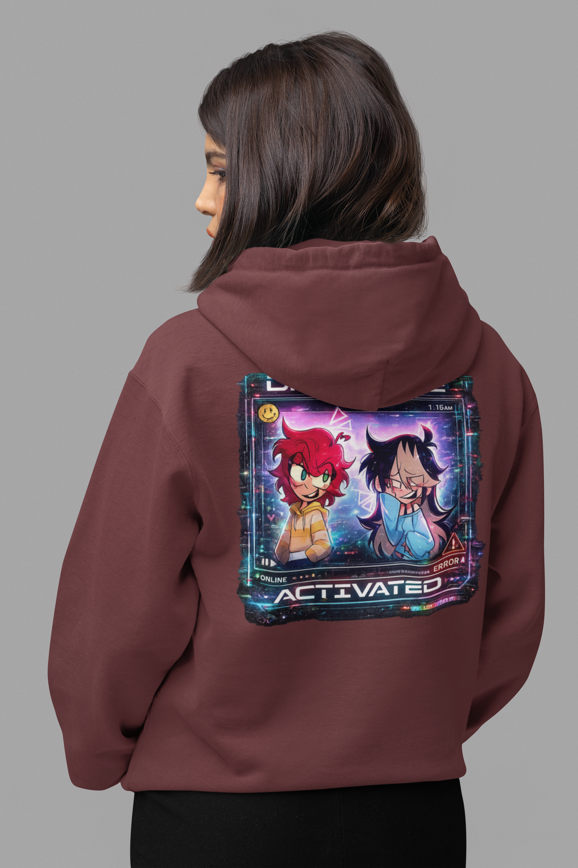 🦈 Sharky Originals™ – “Drip Mode Activated” Cyber Anime Hoodie