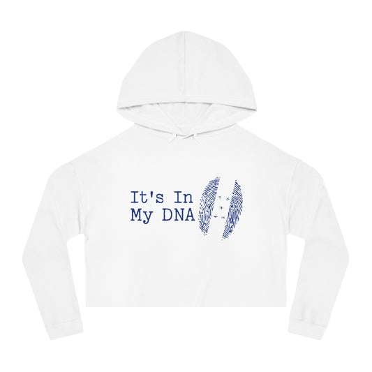 Hispanic Pride Cropped Hoodie Sweatshirt - Honduras DNA Fingerprint Design