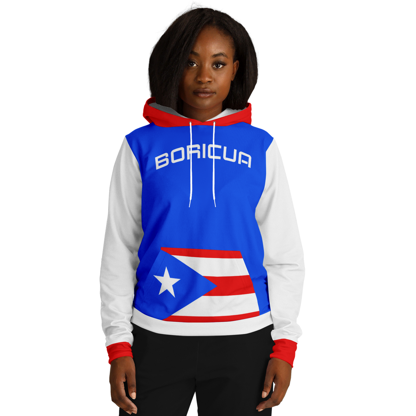 🇵🇷 Latino Roots Hoodie – Boricua (Blue)