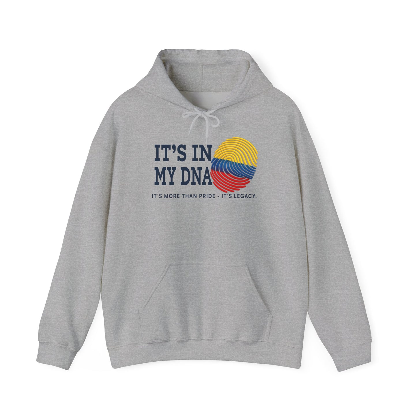 It’s In My DNA™ – Colombian Heritage Fingerprint Pullover Hoodie