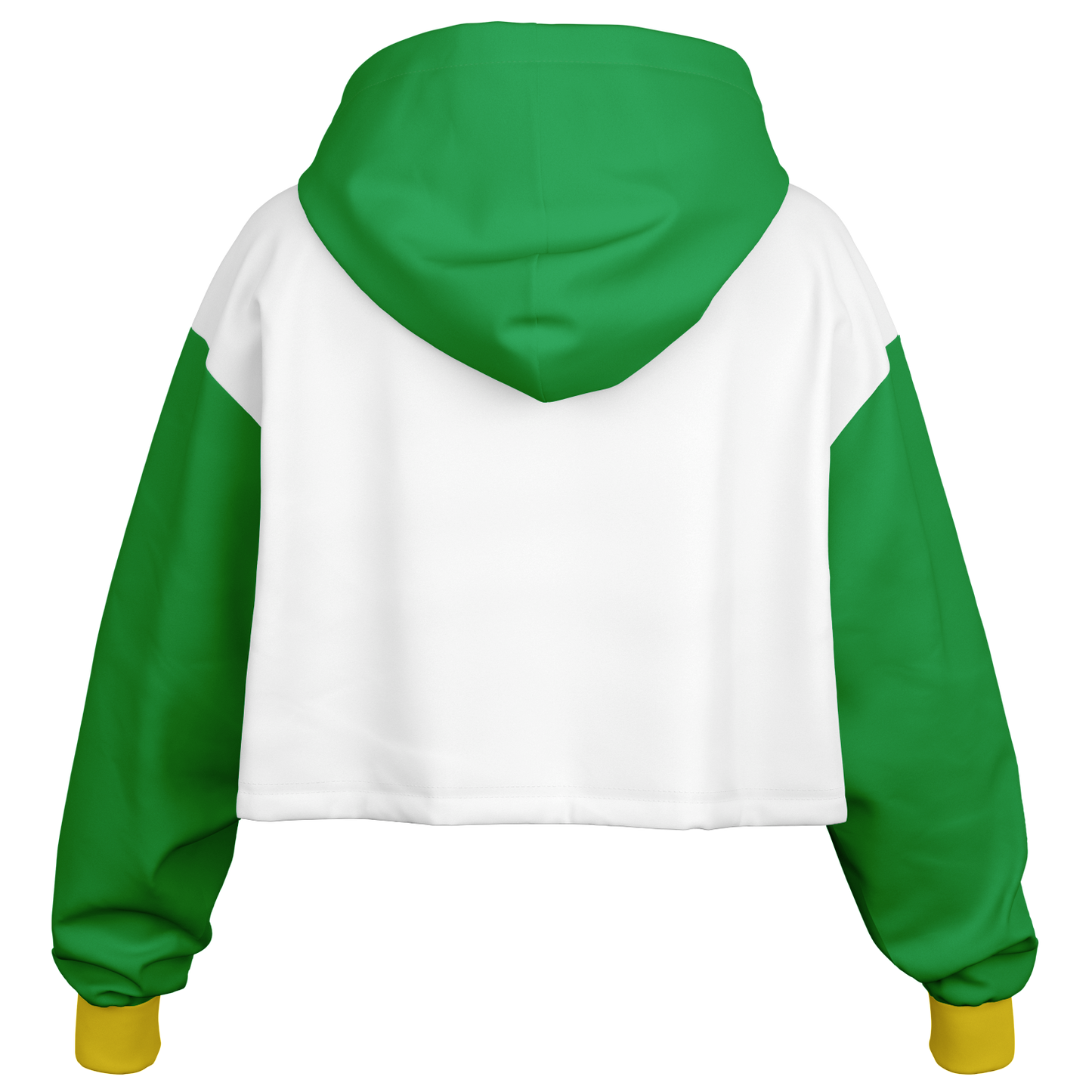 🇧🇷 It's In My DNA – Brazil Cropped Hoodie (White/Green/Yellow)