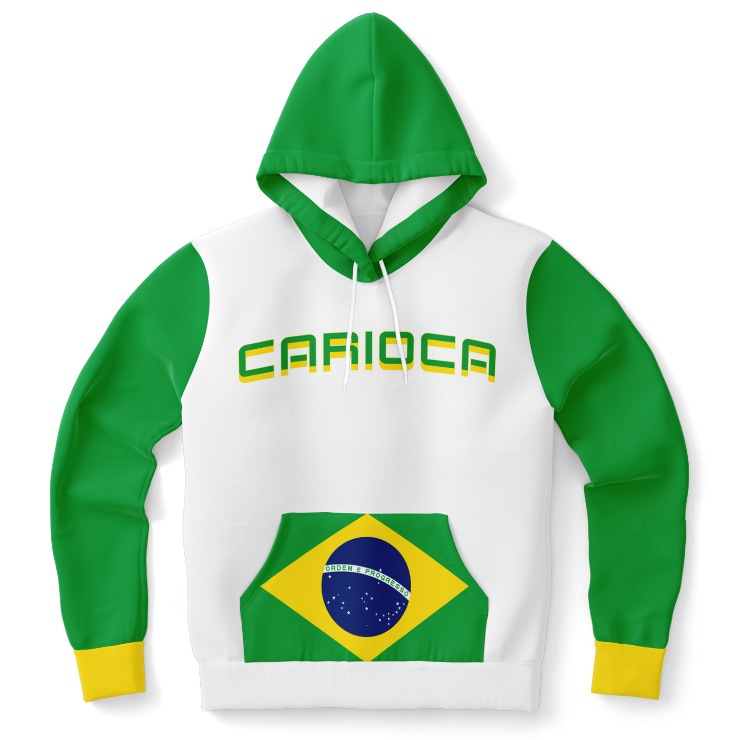 🇧🇷 Latino Roots Hoodie - Carioca (White/Green)