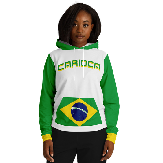 🇧🇷 Latino Roots Hoodie - Carioca (White/Green)